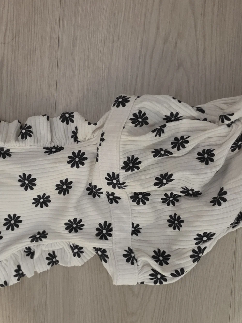 Cat & Jack White One-Piece with Black Daisy Print